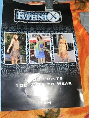 2 Convertable Skirt Dresses. Orange Printedand Purple Print Women's Skirt